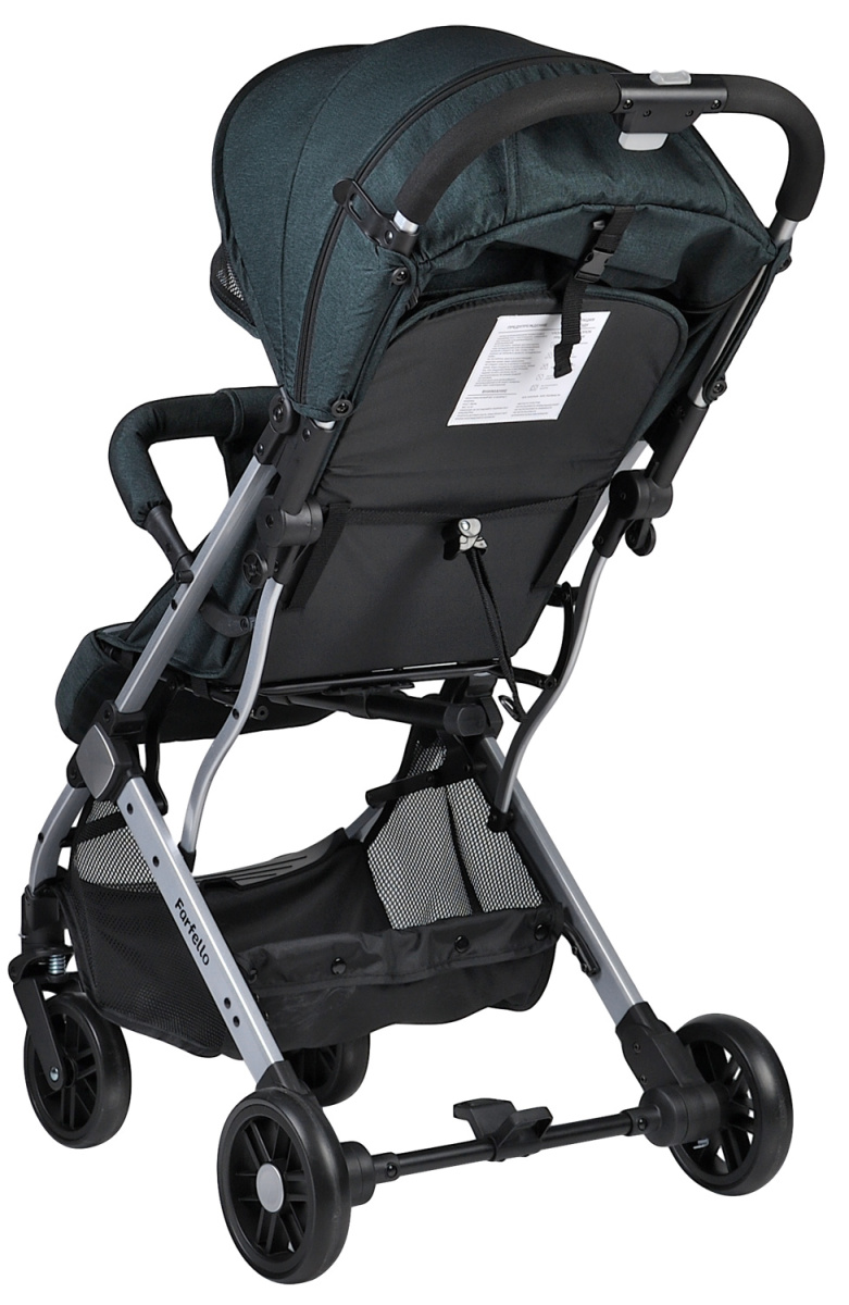 Коляска детская прогулочная Farfello Comfy Go (Emerald green/ зеленый (серебро) CG-17)