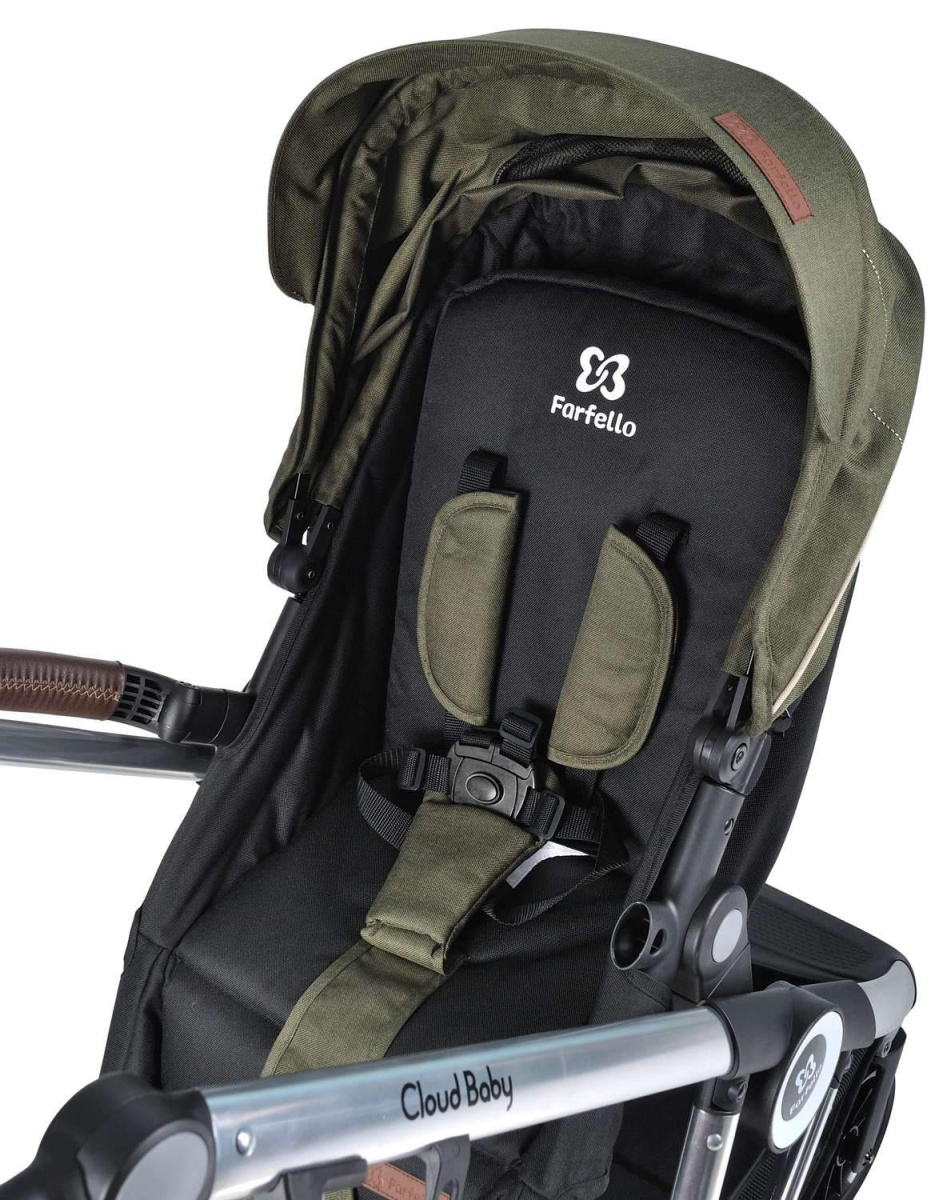 Коляска модульная 2 в 1 Farfello Cloud Baby CB (CB-11 Хаки)