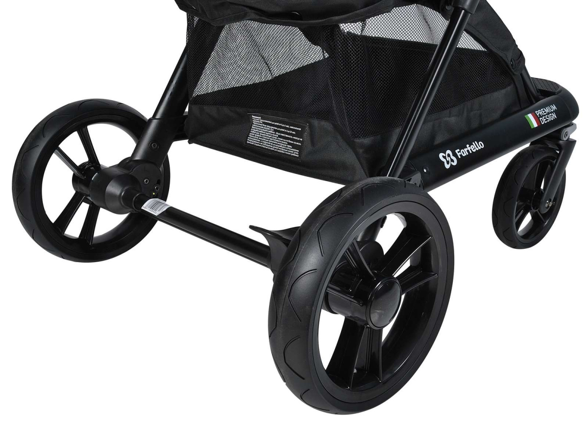 Коляска модульная 2 в 1 Farfello Jolly-S (J-77 чёрная)