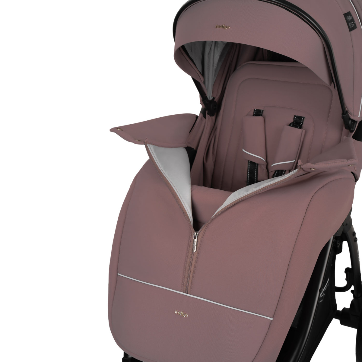 Коляска прогулочная Indigo EPICA XL AIR с сумкой розовый