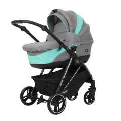Коляска 2 в 1 Rant Neo серо-бирюзовый