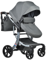 Коляска трансформер Farfello Aimile Original New Silver (Темно-серый NDS-2)