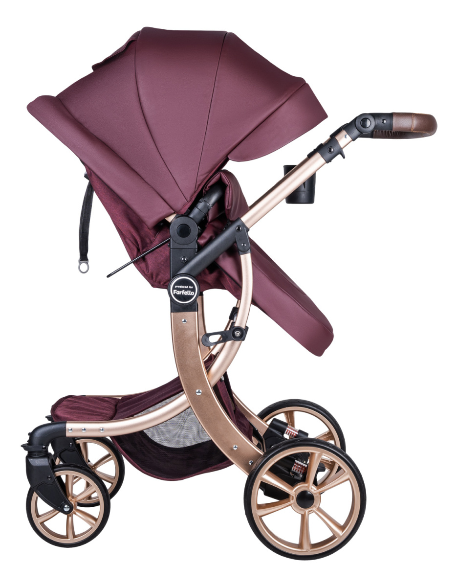 Коляска трансформер Farfello Aimile Original Autumn (Сладкая Вишня / Sweet Cherry, арт.АА-3)