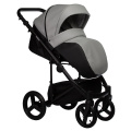 Коляска 2 в 1 Indigo Tour Eco, Te 02 (Черная кожа + Серая кожа)