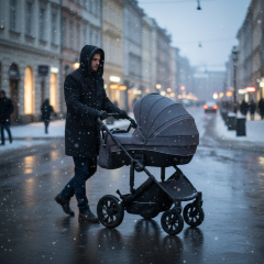 Коляска 3 в 1 Indigo COIN серый