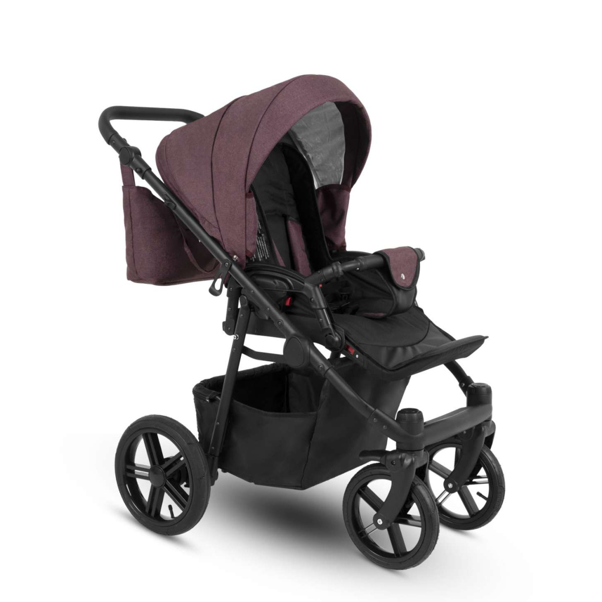 Коляска Camarelo Picco 3 в 1 гранатовый меланж