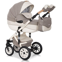 Коляска 2 в 1 Riko Bruno Ecco 14 бежево-белый