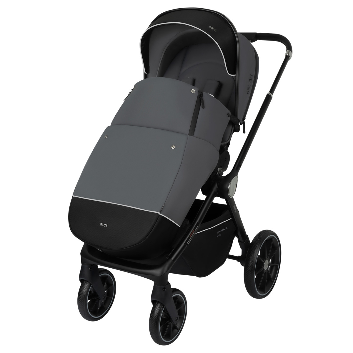 Коляска прогулочная Indigo GLOSS темно-серый