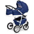 Коляска 2 в 1 Riko Modus 18 06 белый-синий