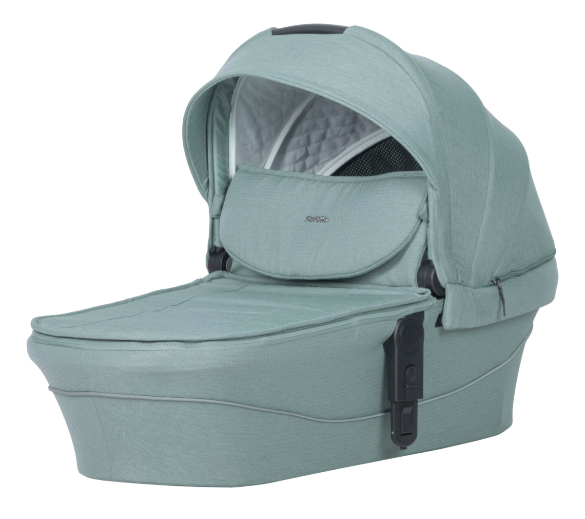 Коляска модульная 3 в 1 Farfello Baby shell BBS (BBS-33 green/зеленый/ серебро)