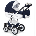Коляска 2 в 1 Riko Bruno Ecco 11 бело-синий