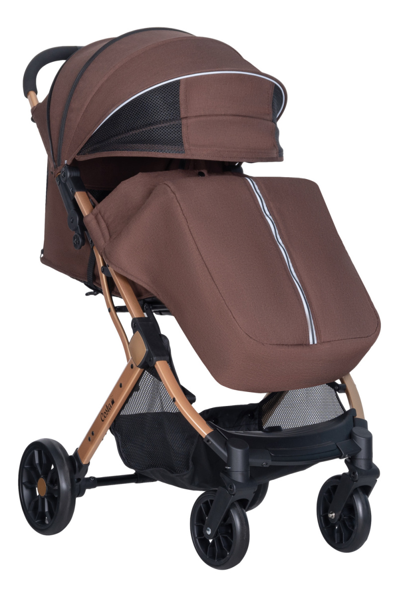 Коляска детская прогулочная Farfello COSTA Linda Gold (chocolate/ шоколадный L-3)