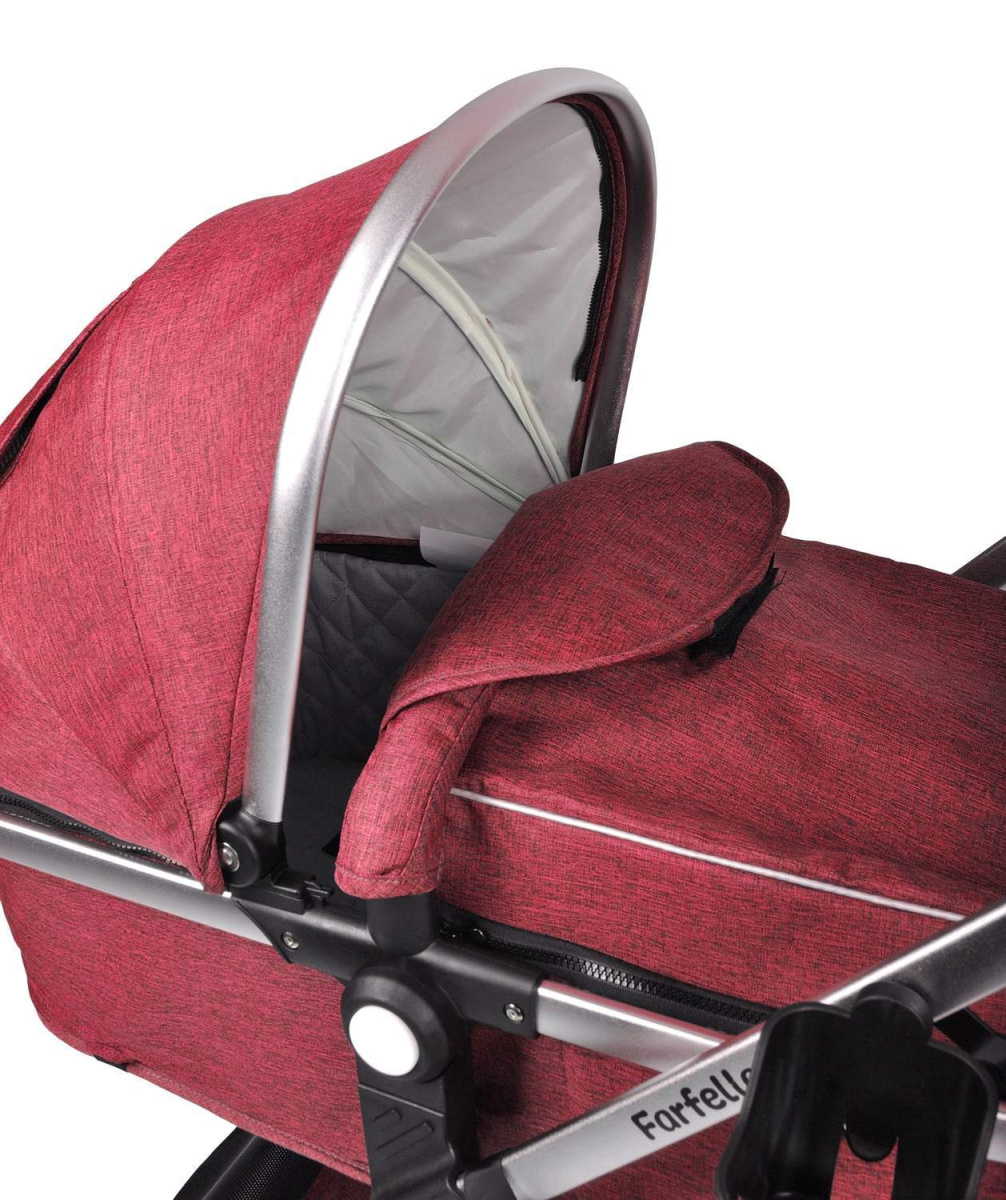 Коляска трансформер Farfello Pristina (Рубиновый PS-13)