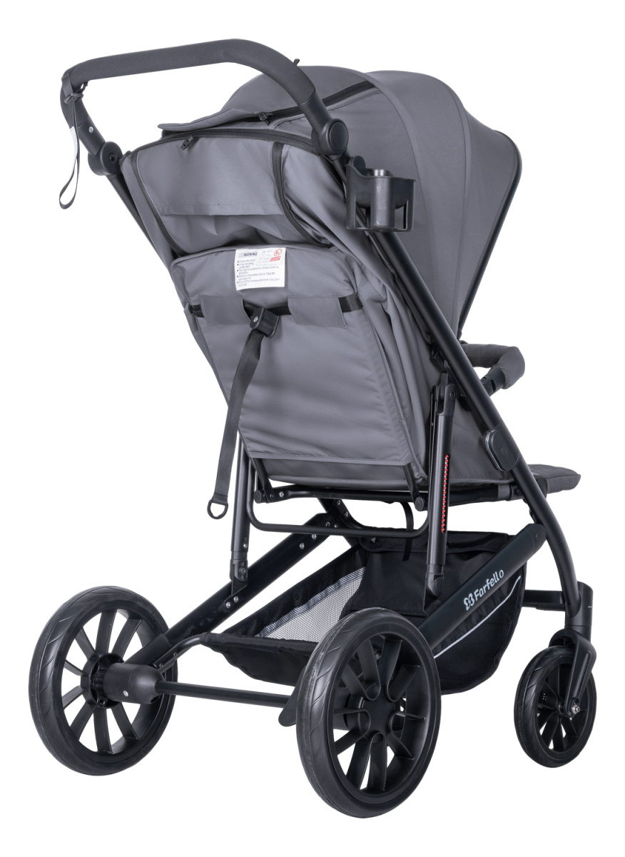 Коляска детская прогулочная Farfello Bonnie black (Smoke Grey/Дымчато-серый)