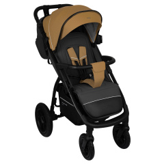 Коляска прогулочная Indigo EPICA XL AIR с сумкой бежевый-серый