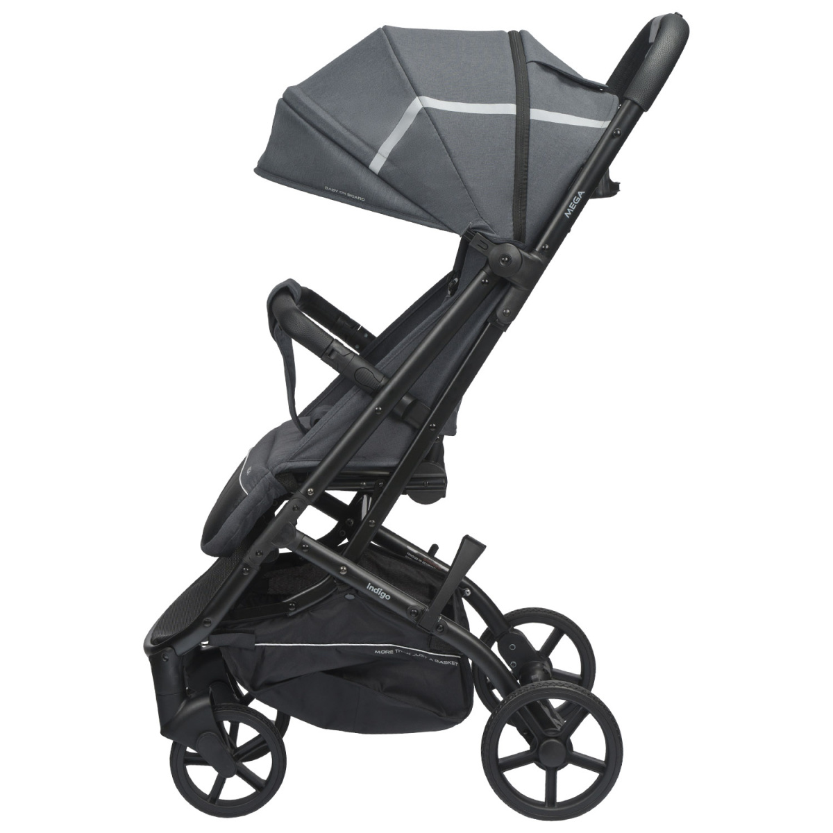 Коляска прогулочная Indigo MEGA темно-серый