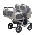 Коляска для двойни 2 в 1 Bart-Plast Fenix Duo 08 серый