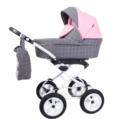 Коляска 2 в 1 Rant Nova Classic 04 серый-розовый