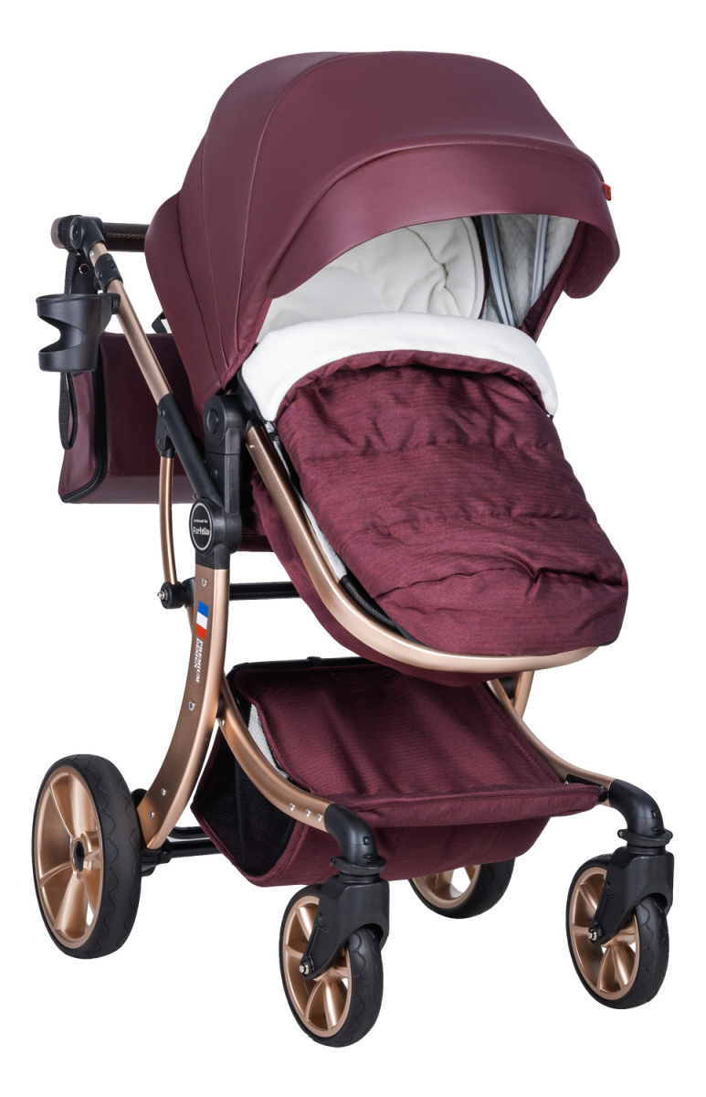 Коляска трансформер Farfello Aimile Original Autumn (Сладкая Вишня / Sweet Cherry, арт.АА-3)
