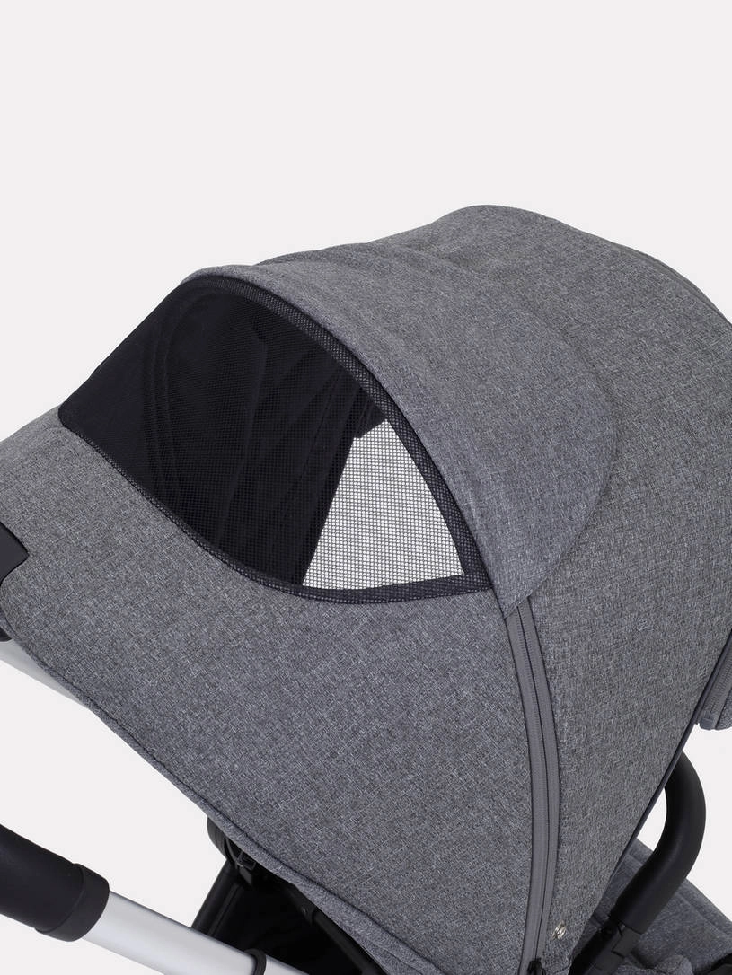 Коляска 2 в 1 MOWBaby ZOOM PU RA086 Silver Grey