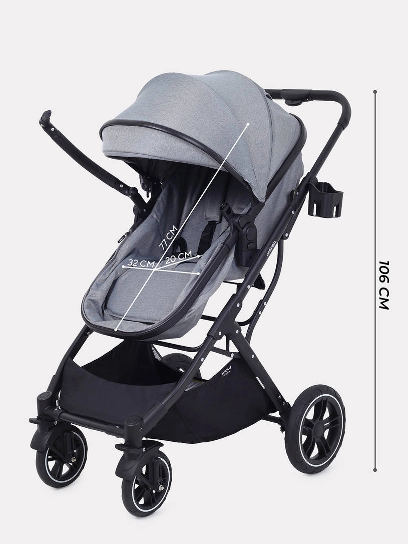 Коляска-трансформер 3 в 1 Mowbaby Jasper Grey