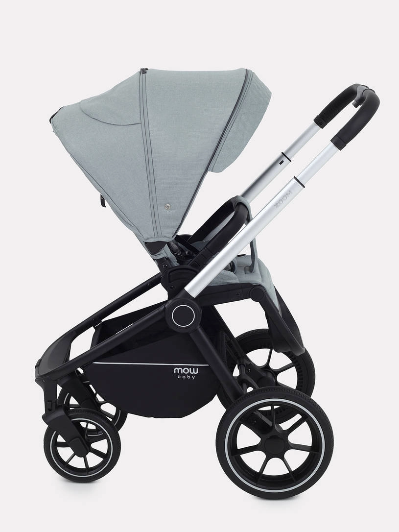 Коляска 2 в 1 Mowbaby Zoom PU silver green tea