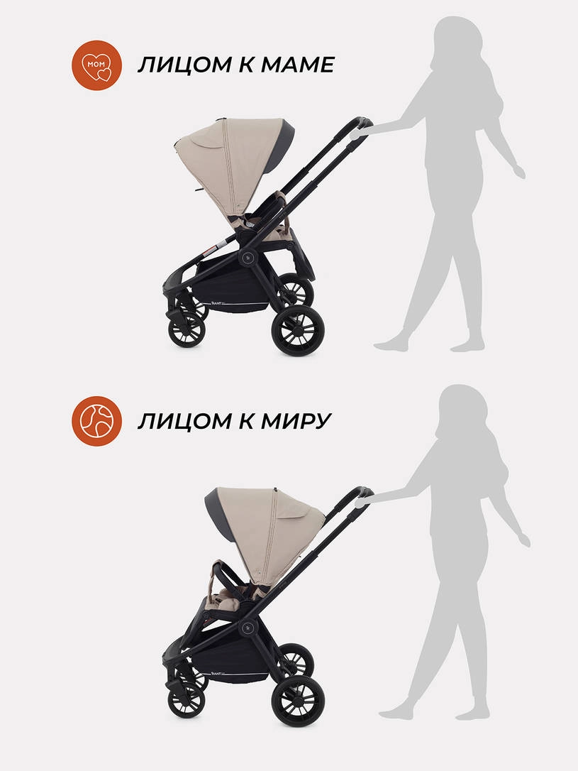 Коляска 3 в 1 Rant Basic Energy Beige 2024