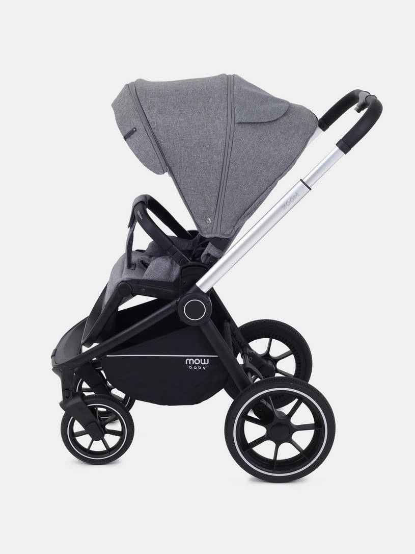 Коляска 2 в 1 MOWBaby ZOOM PU RA086 Silver Grey