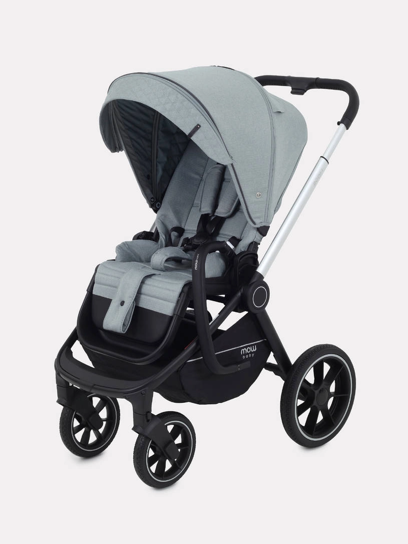 Коляска 2 в 1 Mowbaby Zoom PU silver green tea