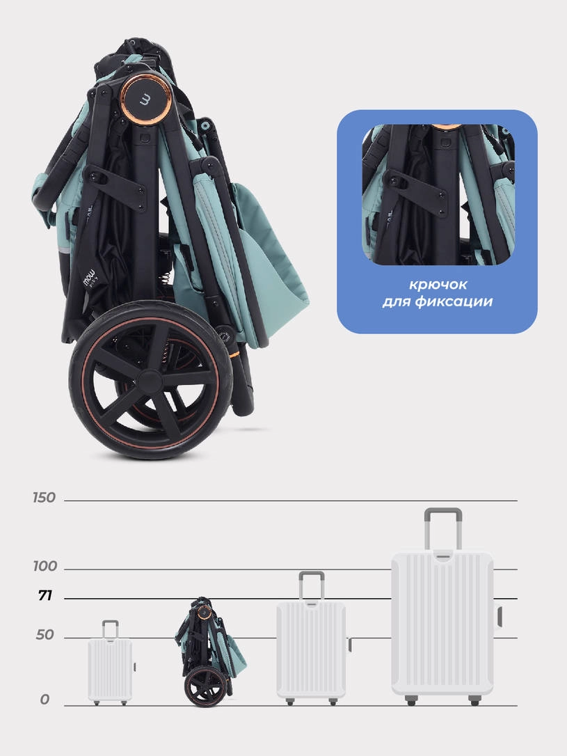 Коляска прогулочная Mowbaby Trail 2025 Green