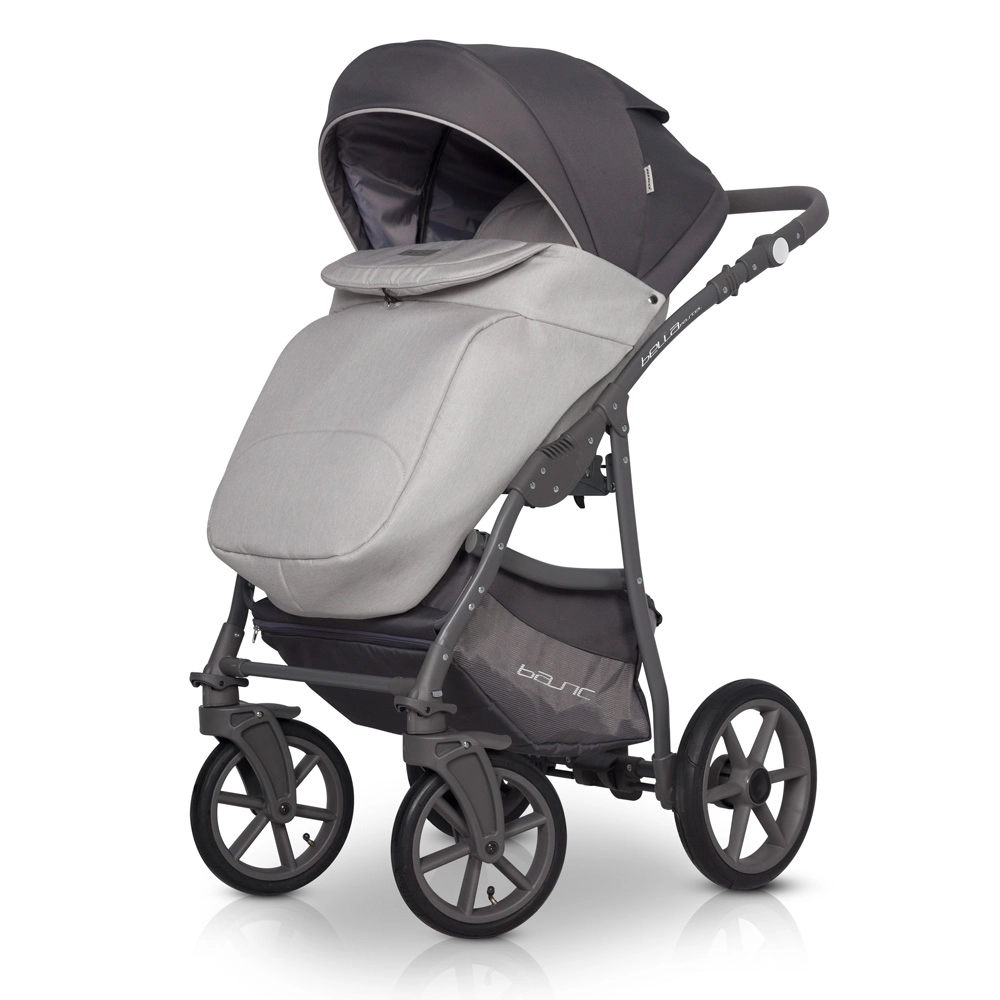 Коляска 3 в 1 Riko Basic Bella Pastel 01 серый