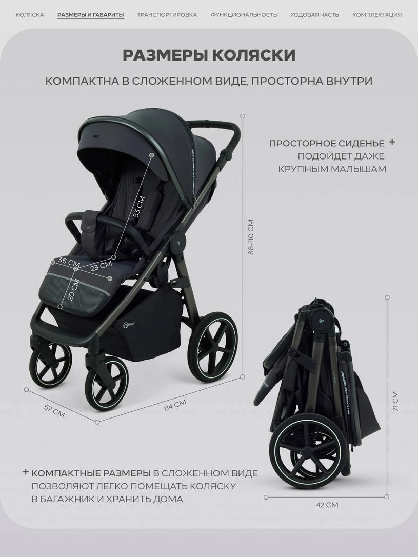 Коляска прогулочная Rant Caspia Soft 2026 Graphite