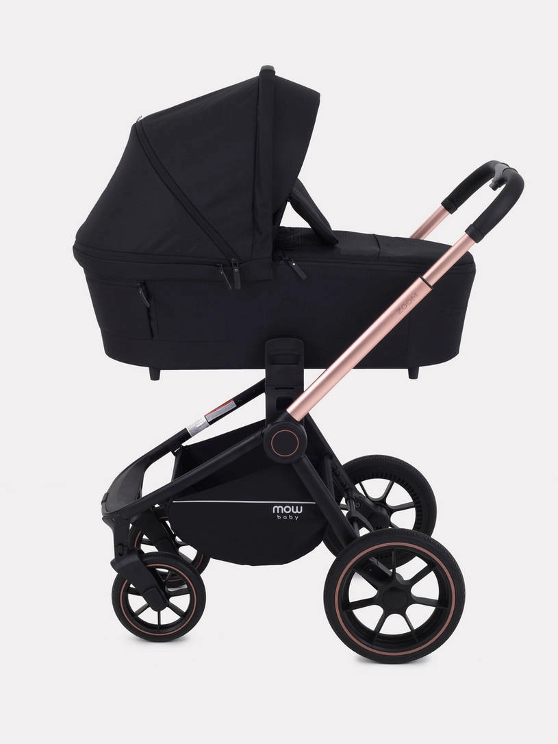 Коляска 2 в 1 MOWBaby ZOOM PU RA086 Gold Black