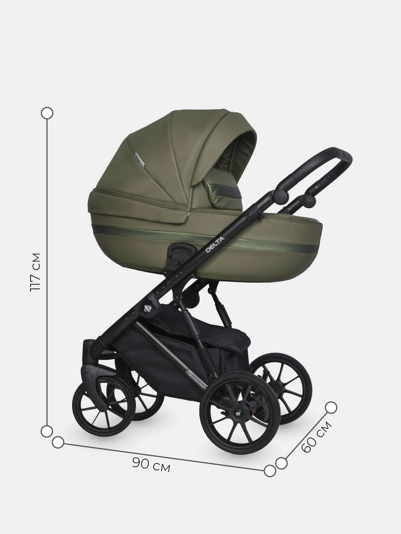 Коляска 2 в 1 RIKO BASIC DELTA ECCO 13 Olive