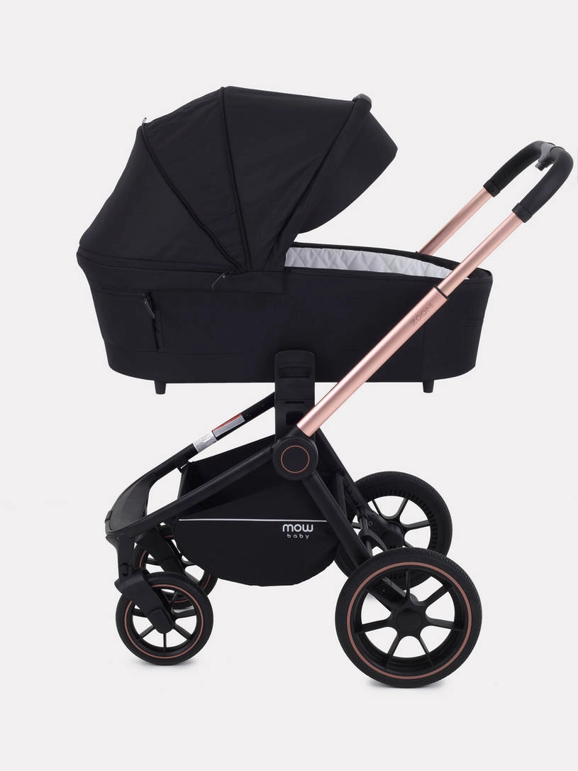 Коляска 2 в 1 MOWBaby ZOOM PU RA086 Gold Black