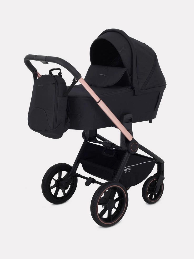 Коляска 2 в 1 MOWBaby ZOOM PU RA086 Gold Black