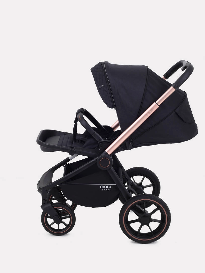 Коляска 2 в 1 MOWBaby ZOOM PU RA086 Gold Black