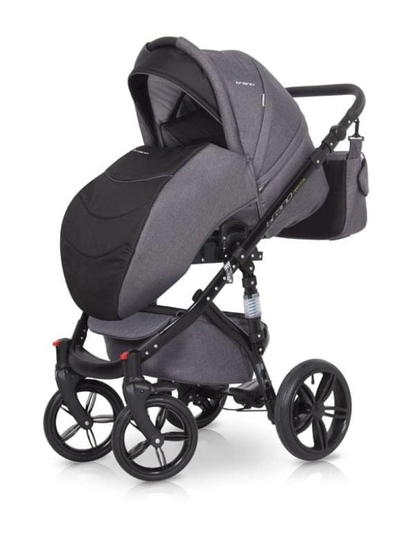 Коляска 2 в 1 Riko Bruno Natural 07 черный