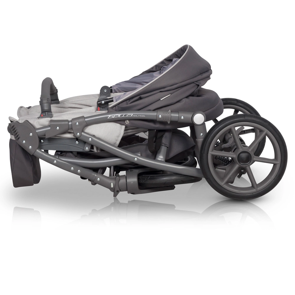 Коляска 3 в 1 Riko Basic Bella Pastel 01 серый