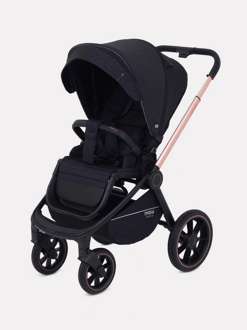 Коляска 2 в 1 MOWBaby ZOOM PU RA086 Gold Black