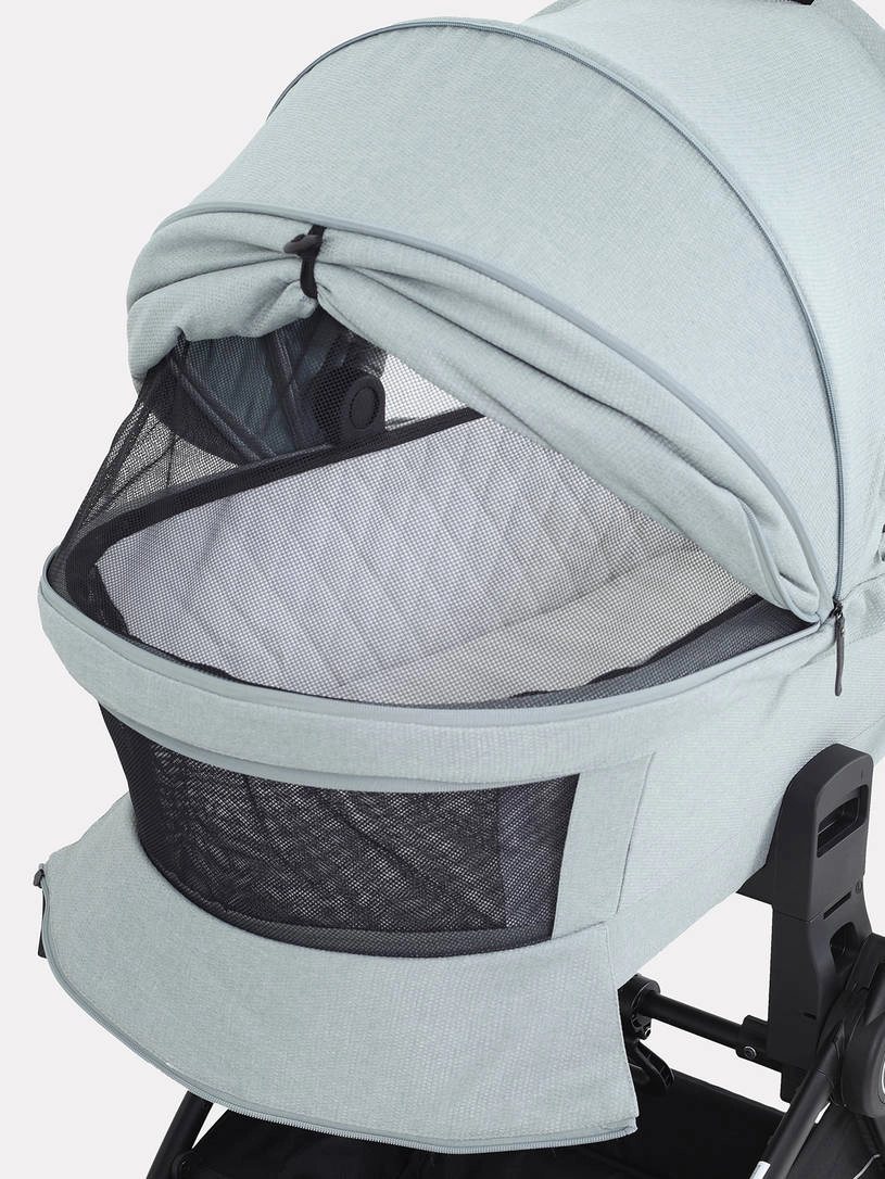Коляска 2 в 1 Mowbaby Zoom PU silver green tea