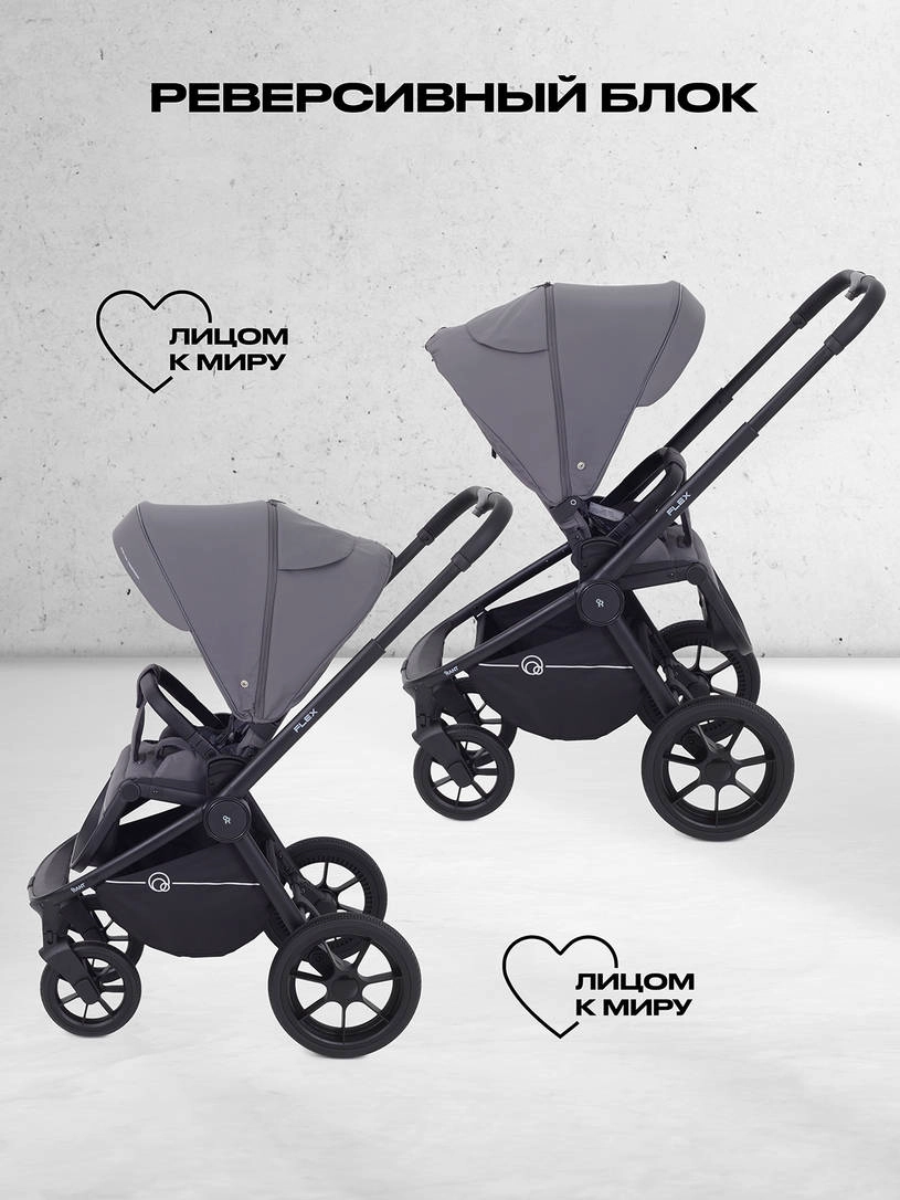 Коляска 2 в 1 Rant Flex 2025 RA076 Graphite