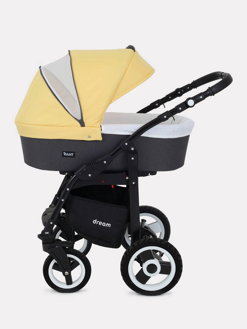 Коляска 3 в 1 Rant Dream 07 серый-желтый