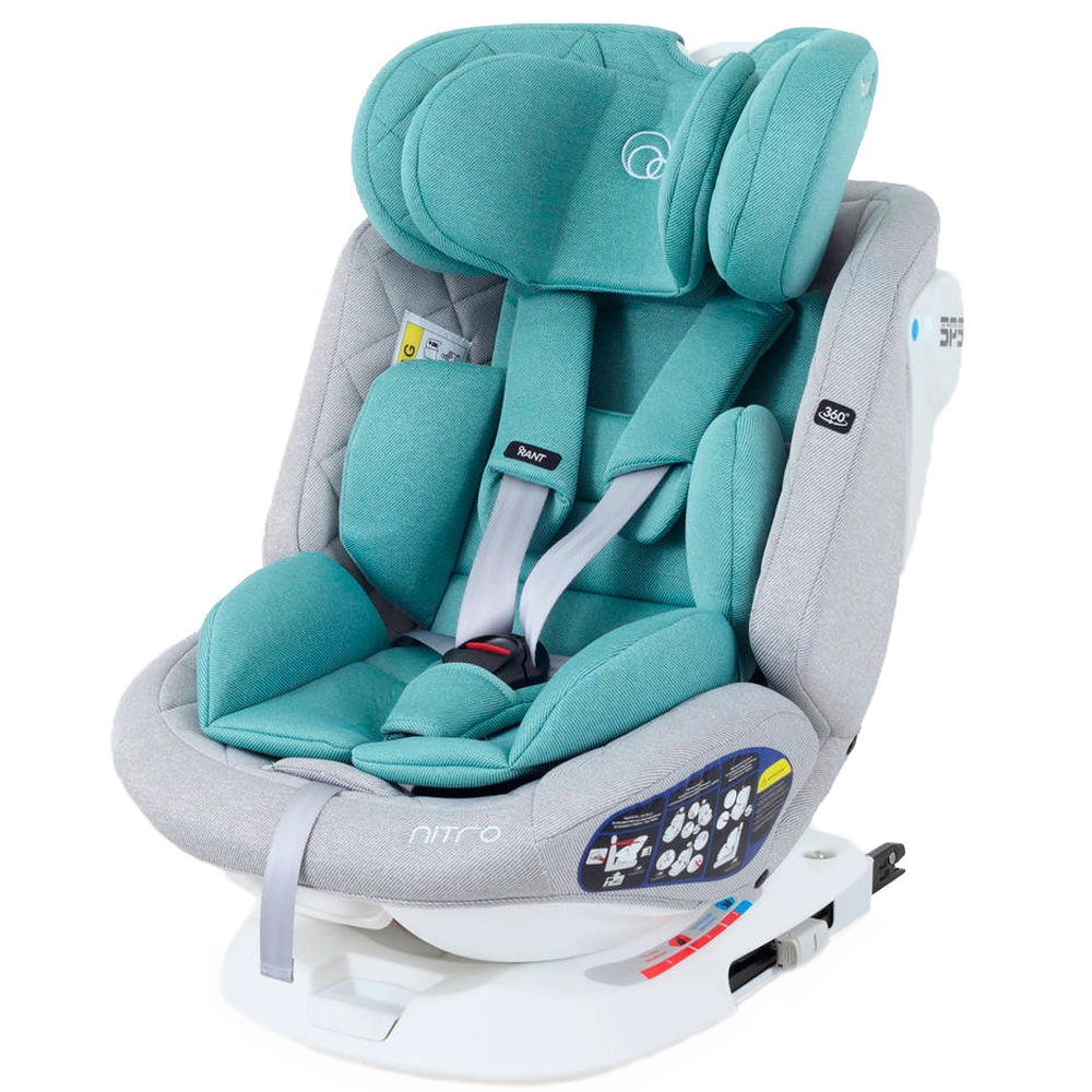 Автокресло Rant Nitro 0/1/2/3 (0-36 кг) Grey/Mint