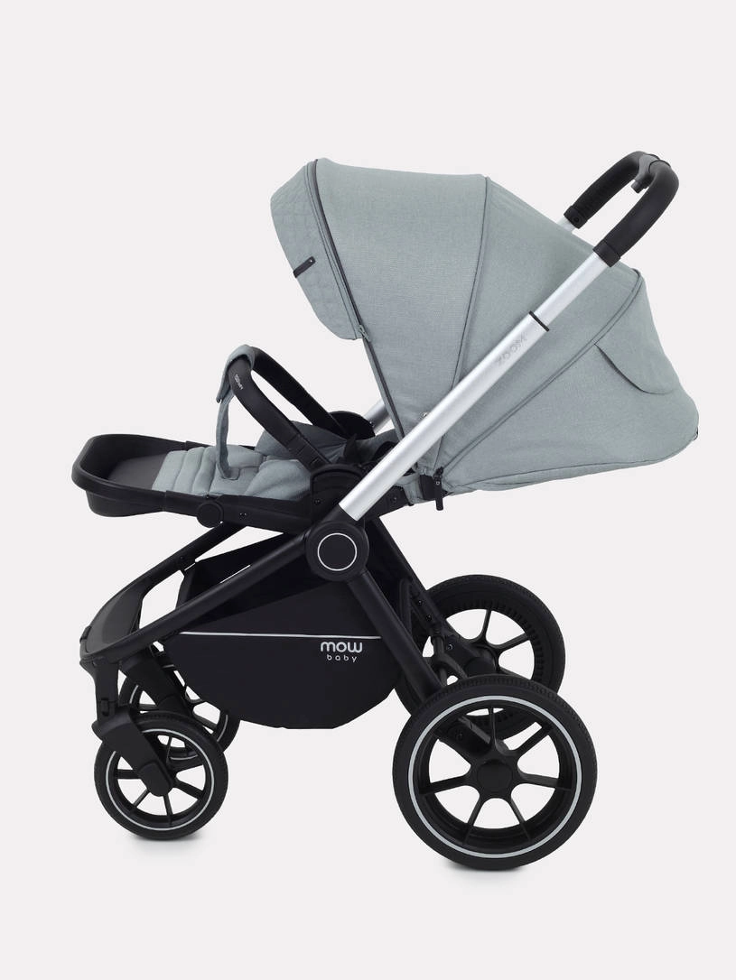 Коляска 2 в 1 Mowbaby Zoom PU silver green tea