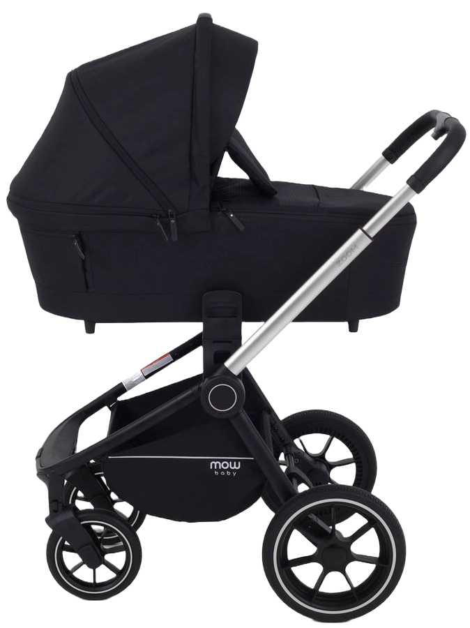 Коляска 3 в 1 MOWBaby ZOOM PU RA087 Silver Black