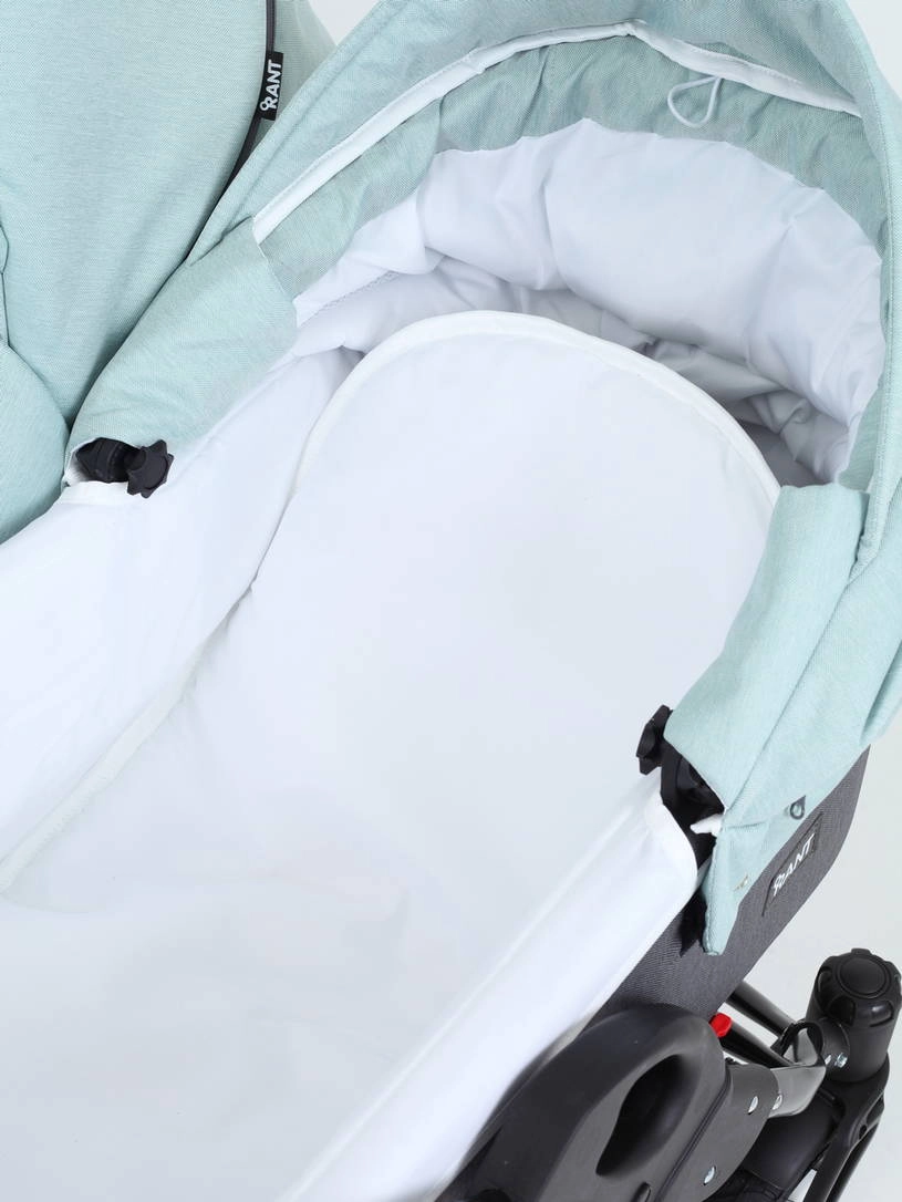 Коляска для двойни 2 в 1 Rant Dream Duo 04 серый-мятный