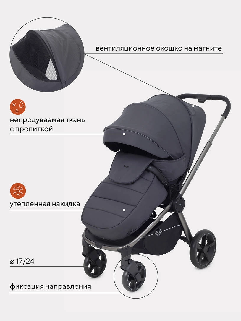 Коляска прогулочная Rant Flex Pro 2023 RA099 Graphite