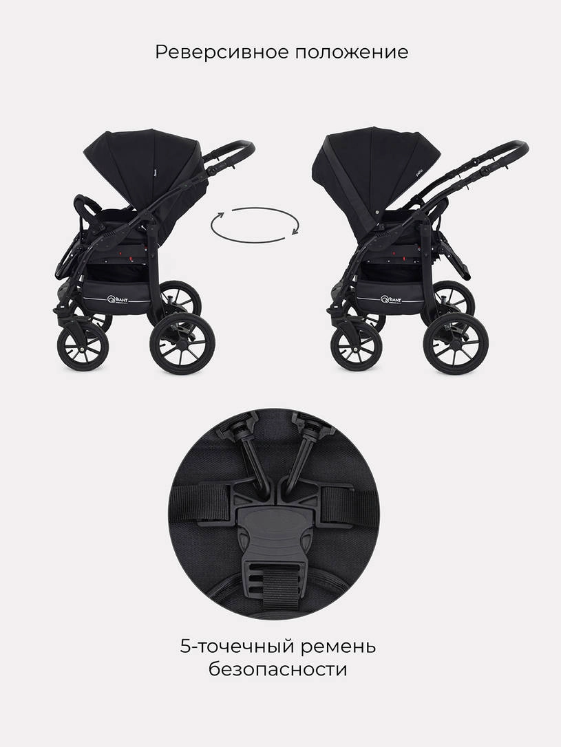 Коляска 2 в 1 Rant Patio Black
