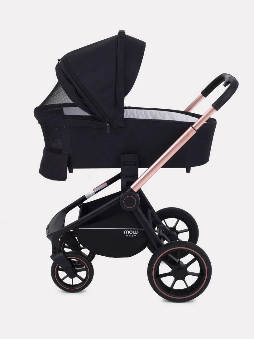 Коляска 2 в 1 MOWBaby ZOOM PU RA086 Gold Black